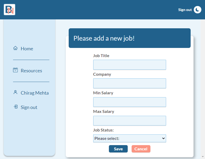 Bossa Nova - Job Tracker